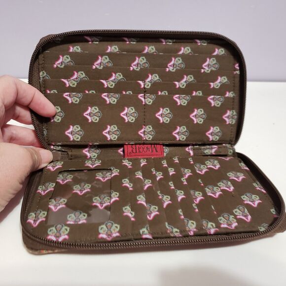 Maggi B Brown Paisley Zip Around Women's Wallet 7.5"×4.5" - Picture 6 of 7